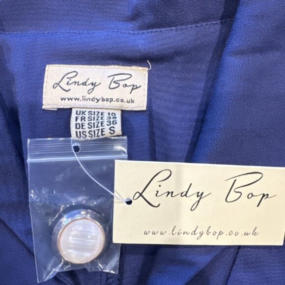 Lindy Bop Circle Skirt Dress "Claudette" Small Retro Navy Blue NWT Vintage Style - Picture 10 of 11